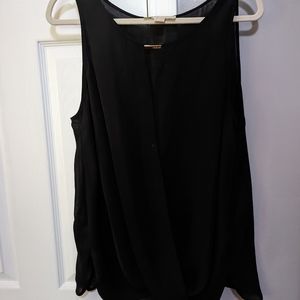 Women's Black Balloon Front Blouse